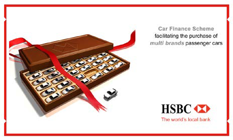 Car finance creative concept gift box